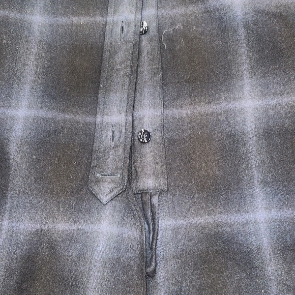 Helmut Lang Plaid Wool +Cashmere Distressed Plaid Blouse - Picture 9 of 9